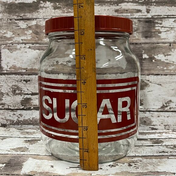 Vintage Owens Illinois Glass Co 1970s Glass Sugar Canister Jar MCM - Picture 8 of 8
